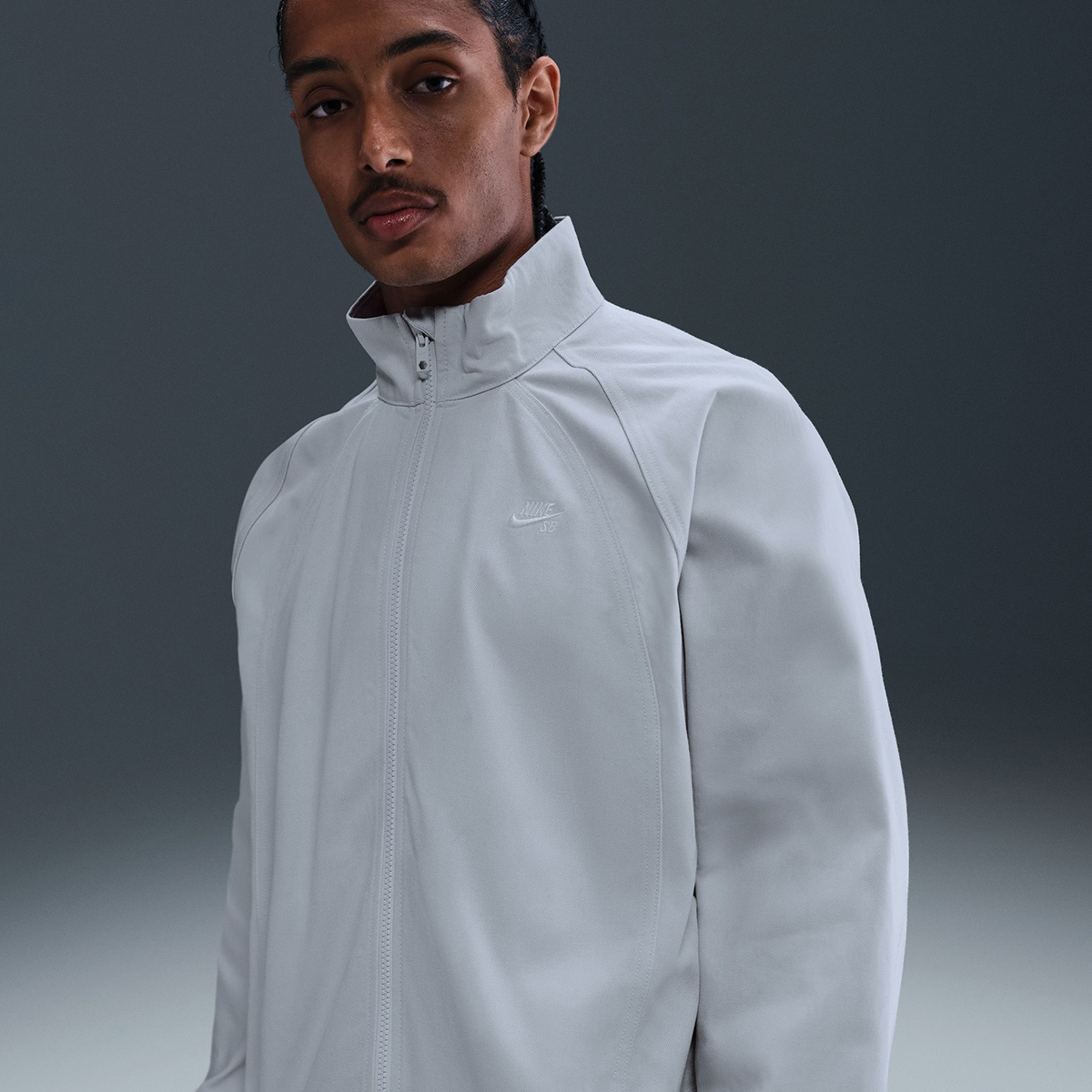 Nike SB Denim Track Jacket Football Grey/White Nike SB Denim Track Jacket Football Grey/White