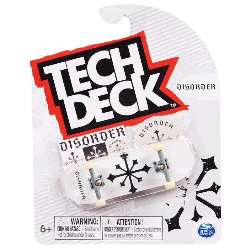 Tech Deck Disorder Logo Fingerboard White
