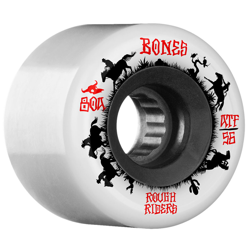 Bones ATF Rough Riders Wranglers Wheels White 80A 56mm