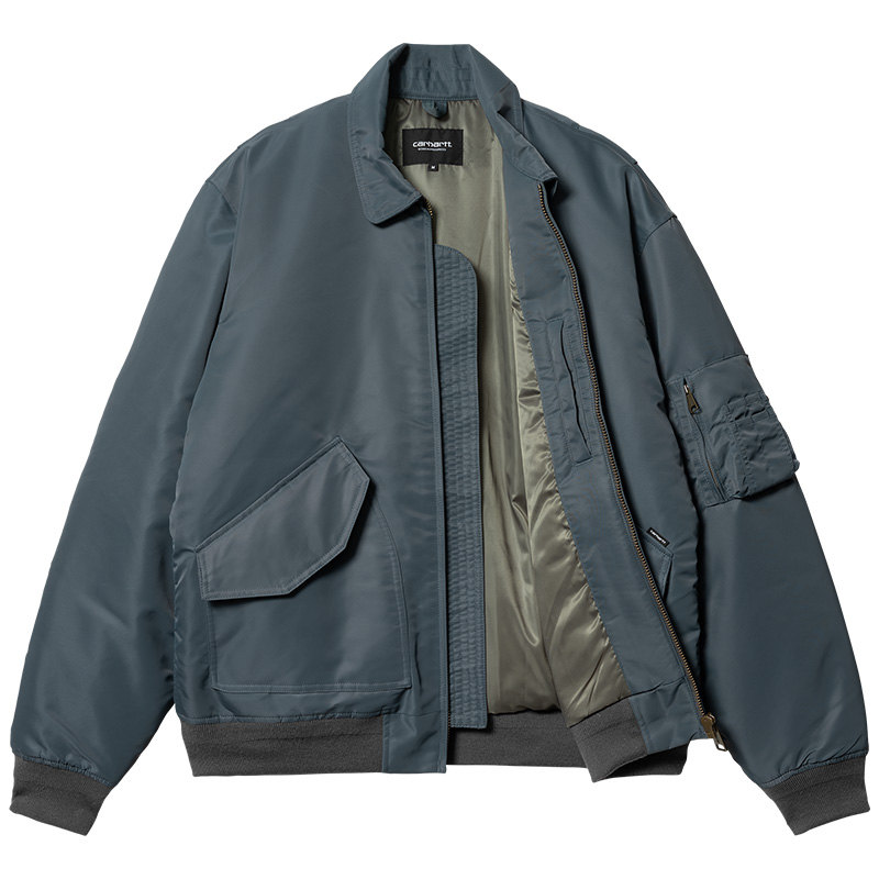 Carhartt WIP Olten Bomber Jacket Ore/Smoke Green Carhartt WIP Olten Bomber Jacket Ore/Smoke Green