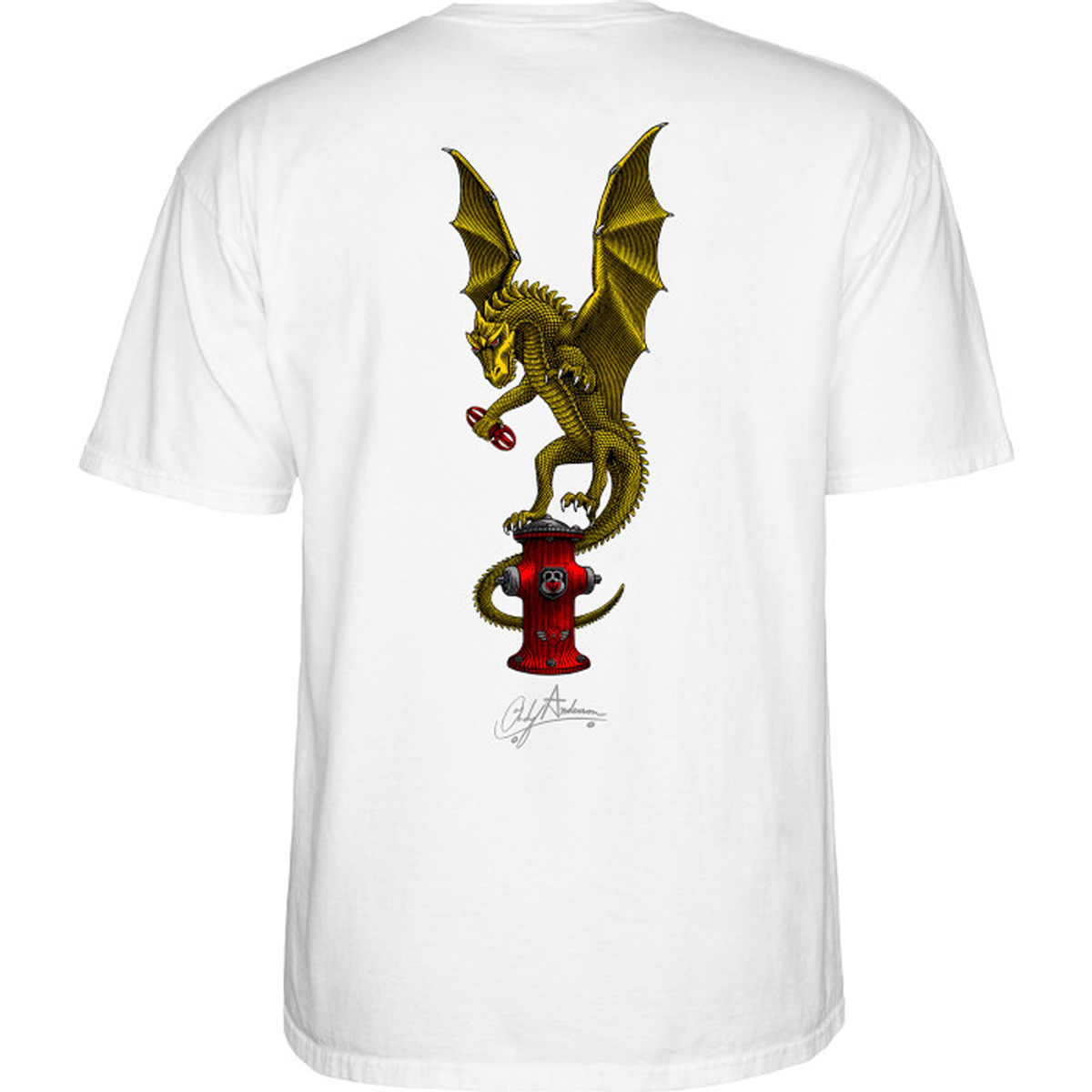 Powell Peralta Andy Anderson Vajra T-shirt White Powell Peralta Andy Anderson Vajra T-shirt White