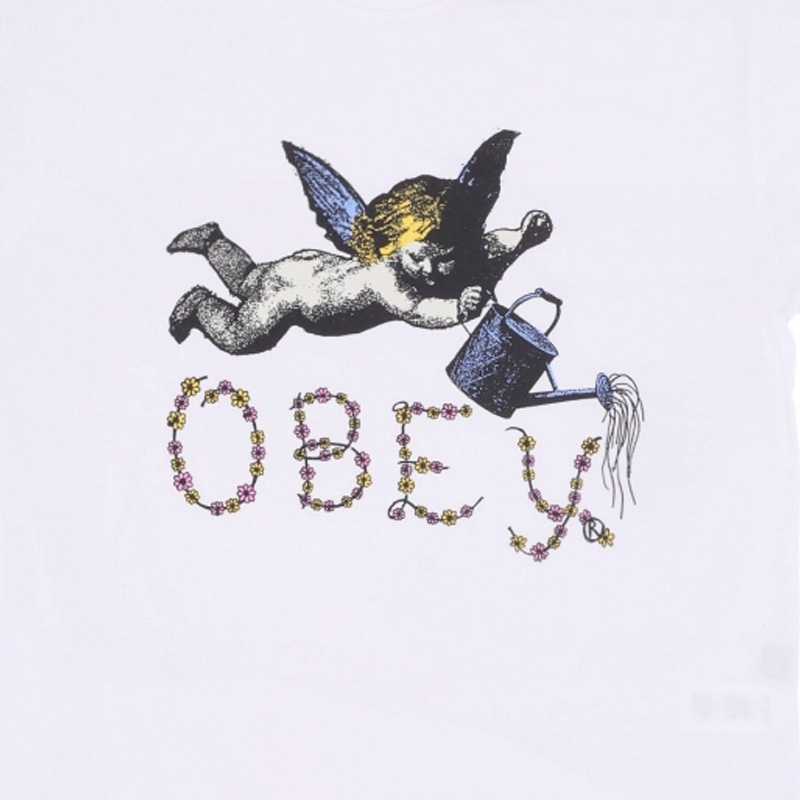 Obey Flower Angel T-Shirt White Obey Flower Angel T-Shirt White