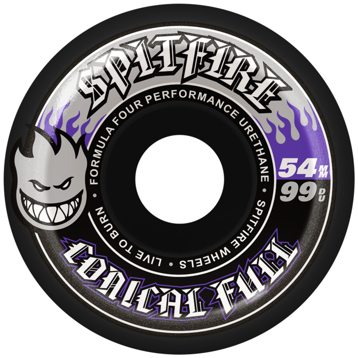 Spitfire Formula Four Team Color Pack Conical Full Wheels Black 99D 54mm