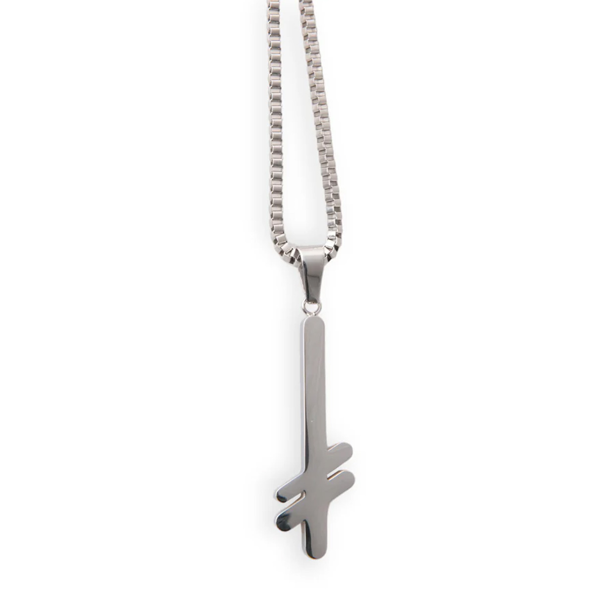 Deathwish Gang Logo Silver Necklace Silver 