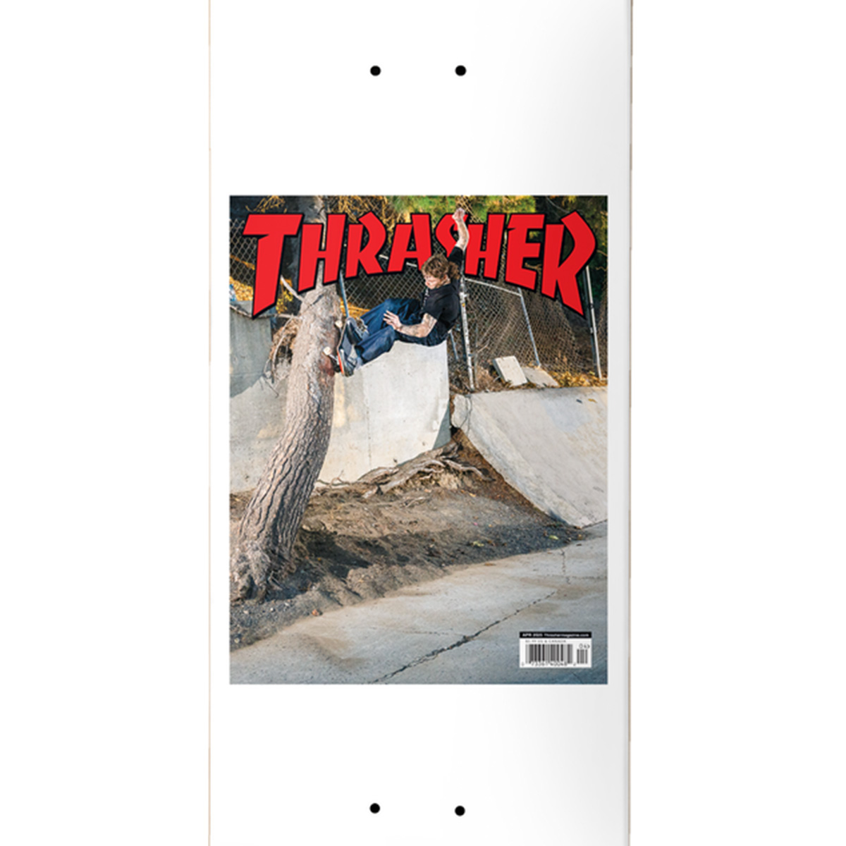 Baker T-funk Thrasher Cover Skateboard Deck White 8.5 Baker T-funk Thrasher Cover Skateboard Deck White 8.5