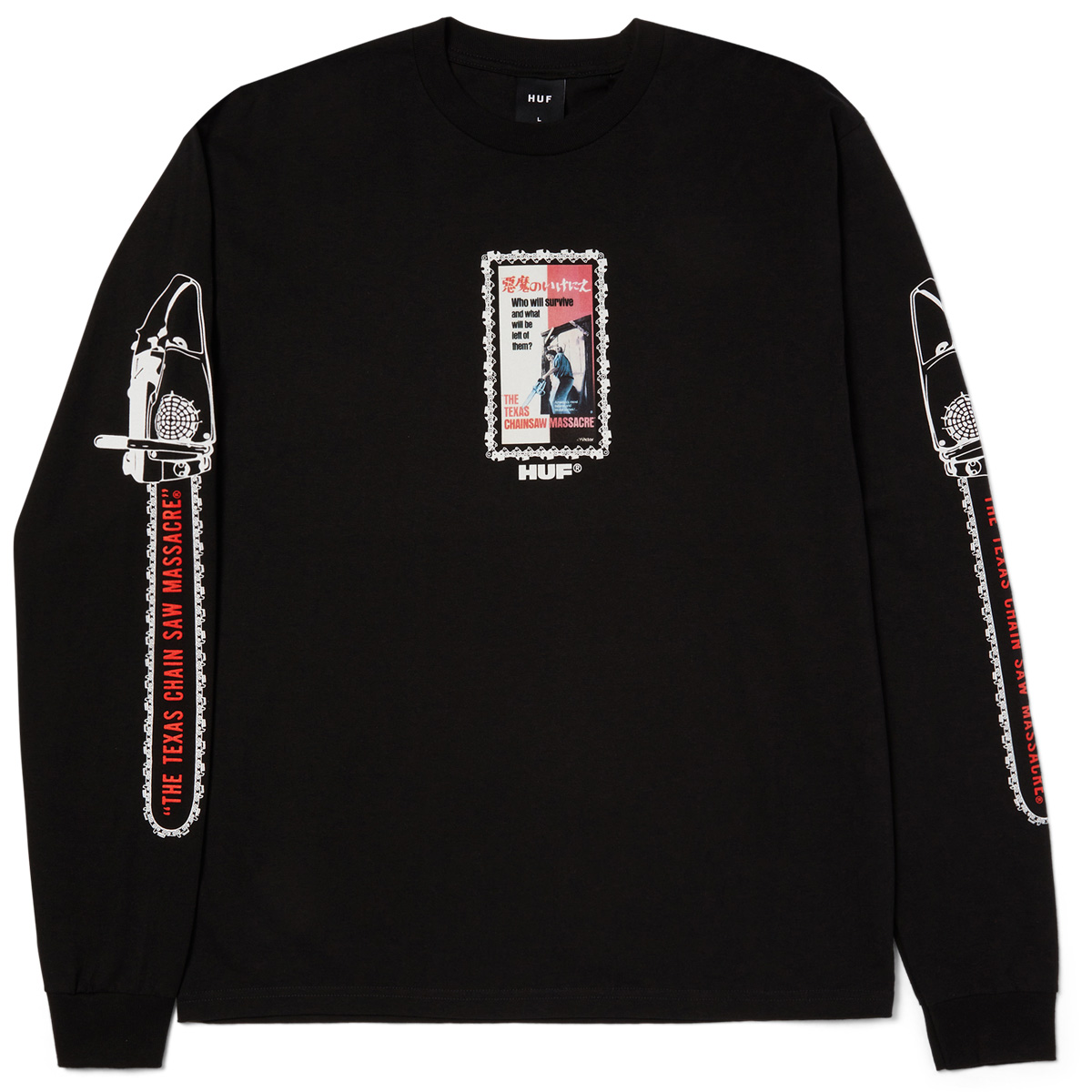 HUF x Chainsaw Dual Chain Longsleeve T-Shirt Black HUF x Chainsaw Dual Chain Longsleeve T-Shirt Black