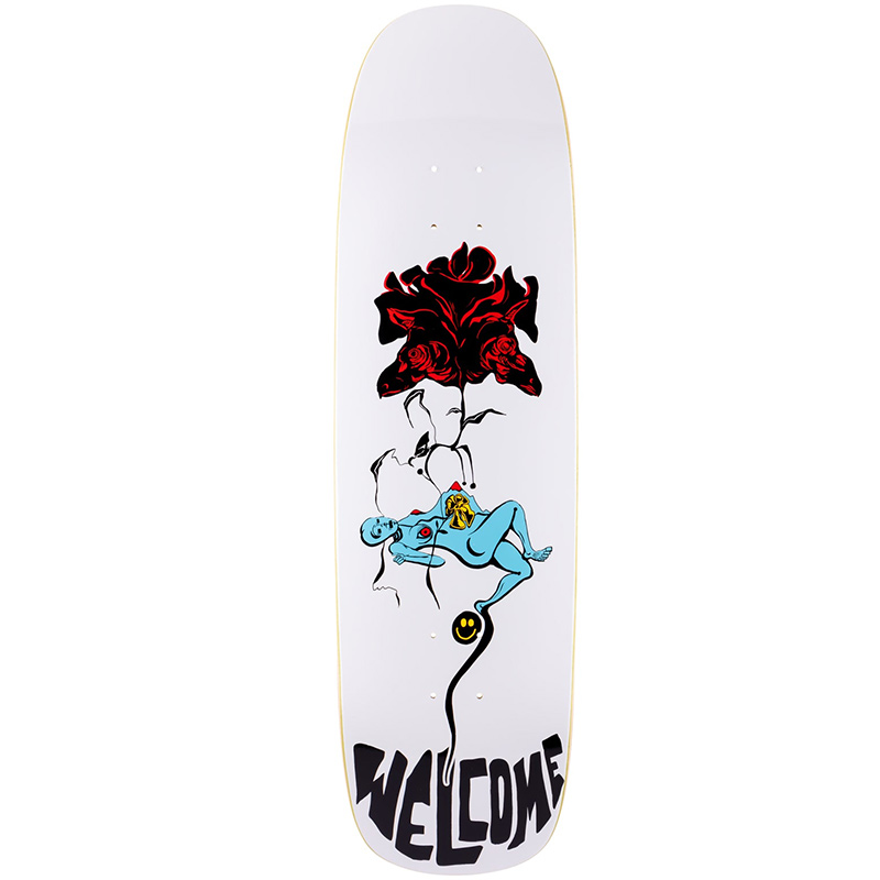 Welcome Lessrach On Son of Golem Skateboard Deck White 8.75 Welcome Lessrach On Son of Golem Skateboard Deck White 8.75