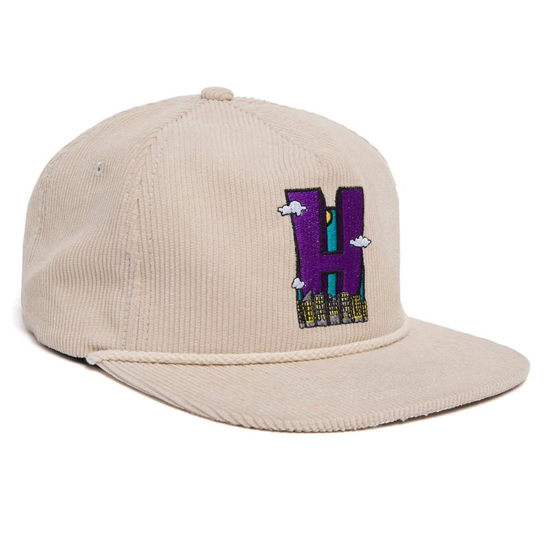 HUF City H Corduroy Snapback Cap Natural
