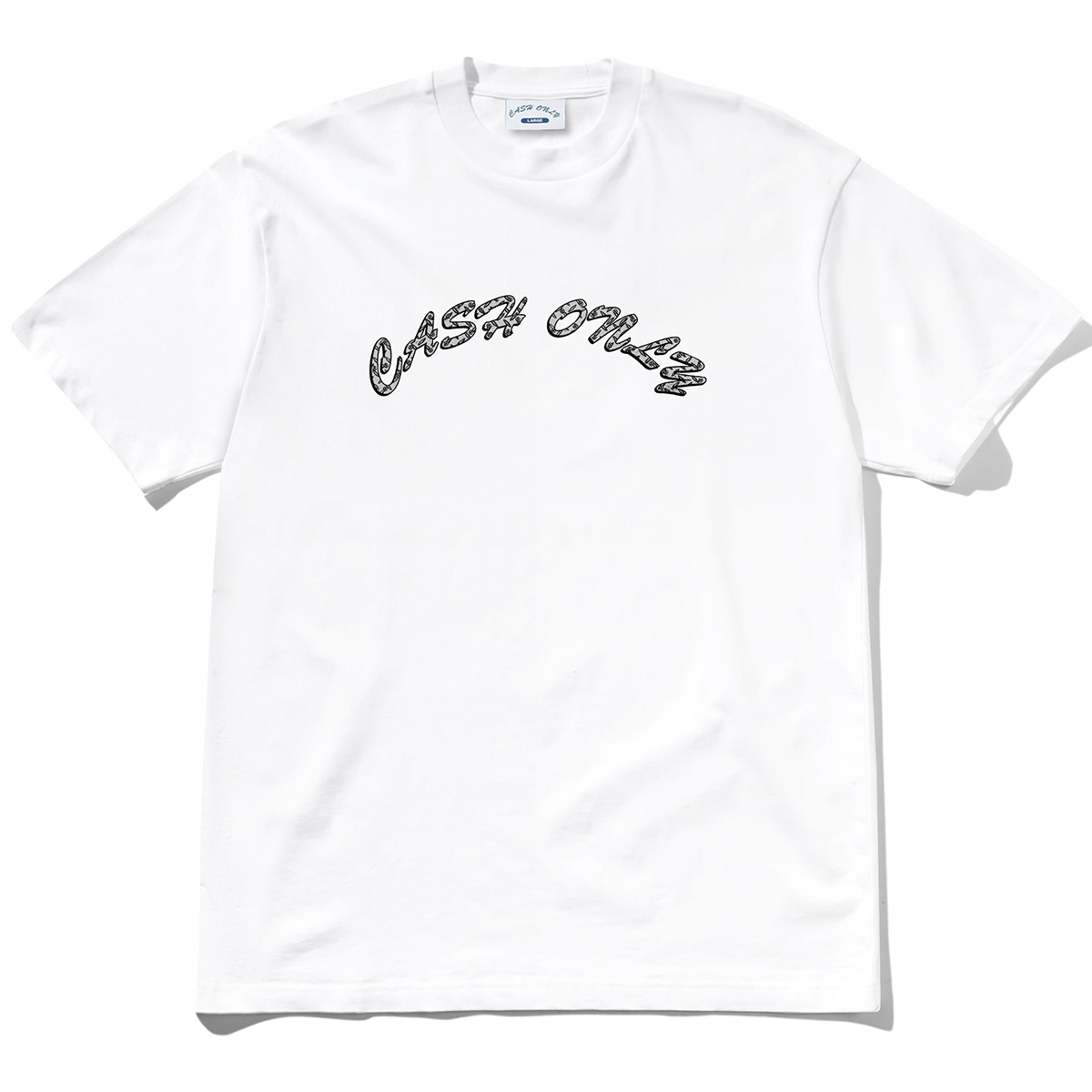 Cash Only Diamond Plate Logo T-Shirt White