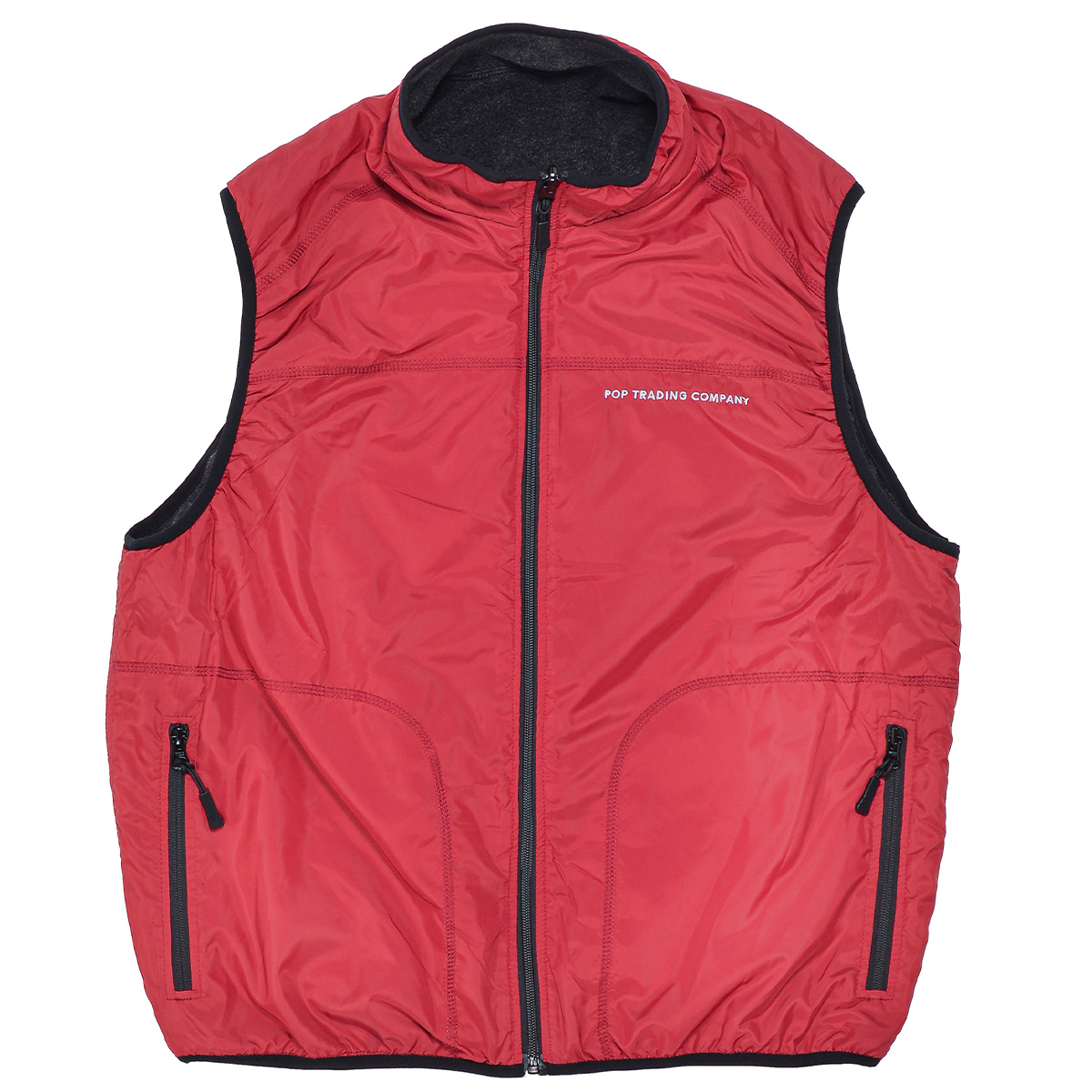 POP Reversible Vest Anthracite/Rio Red