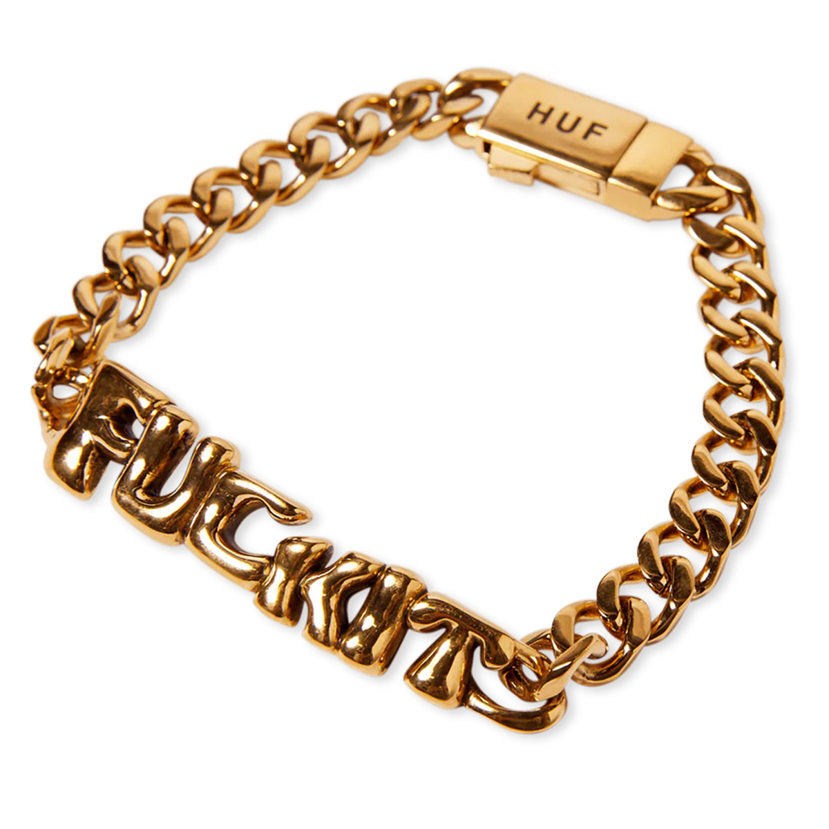 HUF Fuck It Warped Id Bracelet Gold HUF Fuck It Warped Id Bracelet Gold
