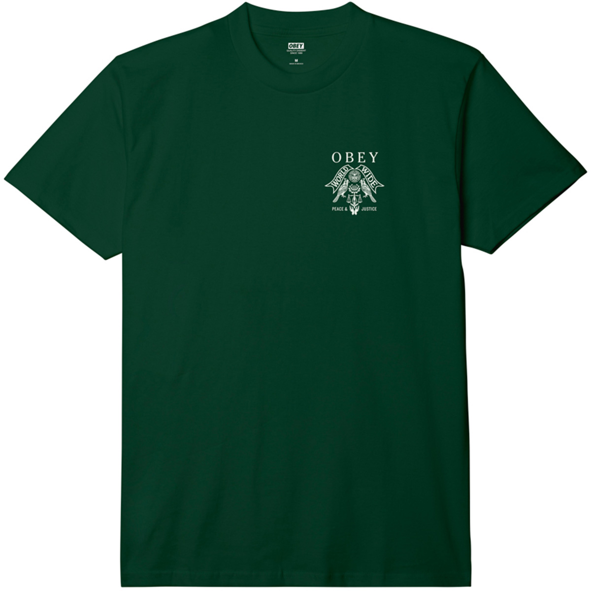 Obey Birds Of Justice T-Shirt Forest Green Obey Birds Of Justice T-Shirt Forest Green
