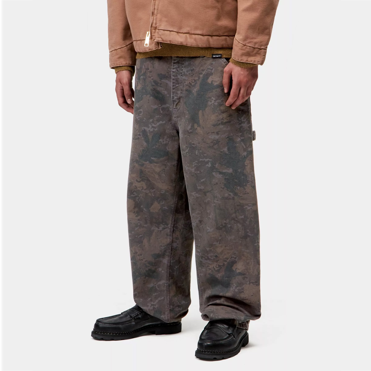 Carhartt WIP Single Knee Pant Camo Combi Green/Graphite Garment Dyed