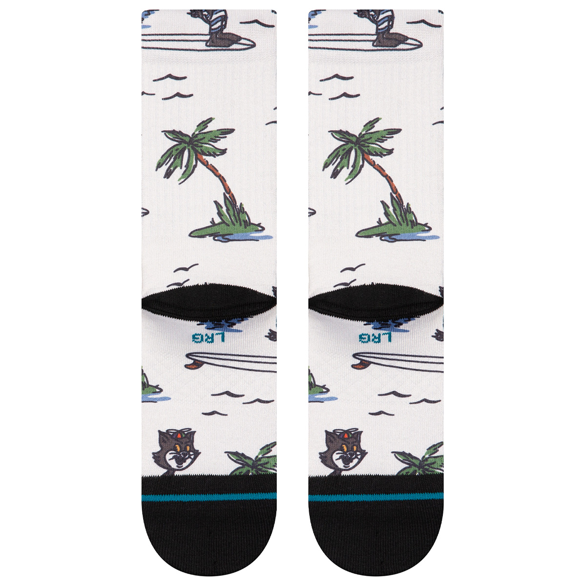 Stance Kool Katz Surf Crew Socks Canvas Stance Kool Katz Surf Crew Socks Canvas