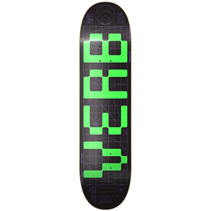 Verb Invader Logo Deck Green 7.75