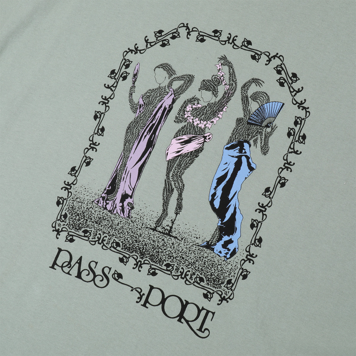 Pass Port Stem Sirens T-Shirt Stonewash Green Pass Port Stem Sirens T-Shirt Stonewash Green