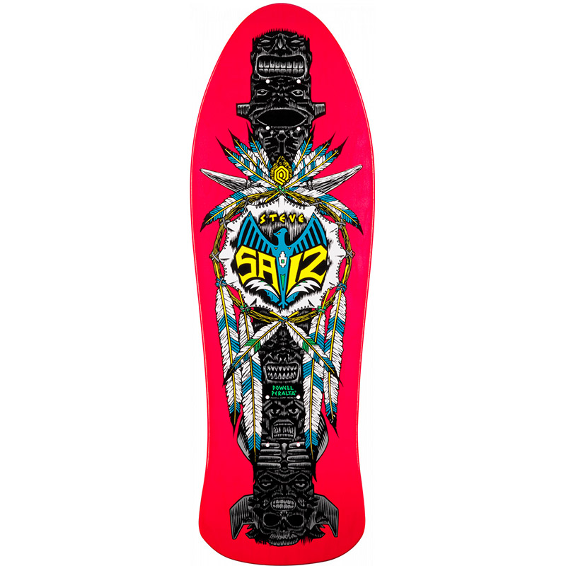 Powell Peralta Steve Saiz Totem Skateboard Deck Pink Shape 282 10.0 Powell Peralta Steve Saiz Totem Skateboard Deck Pink Shape 282 10.0