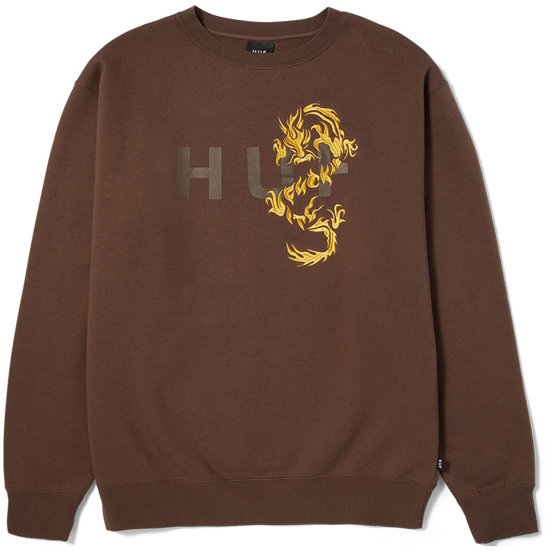 HUF Dragon Crewneck Sweater Coffee