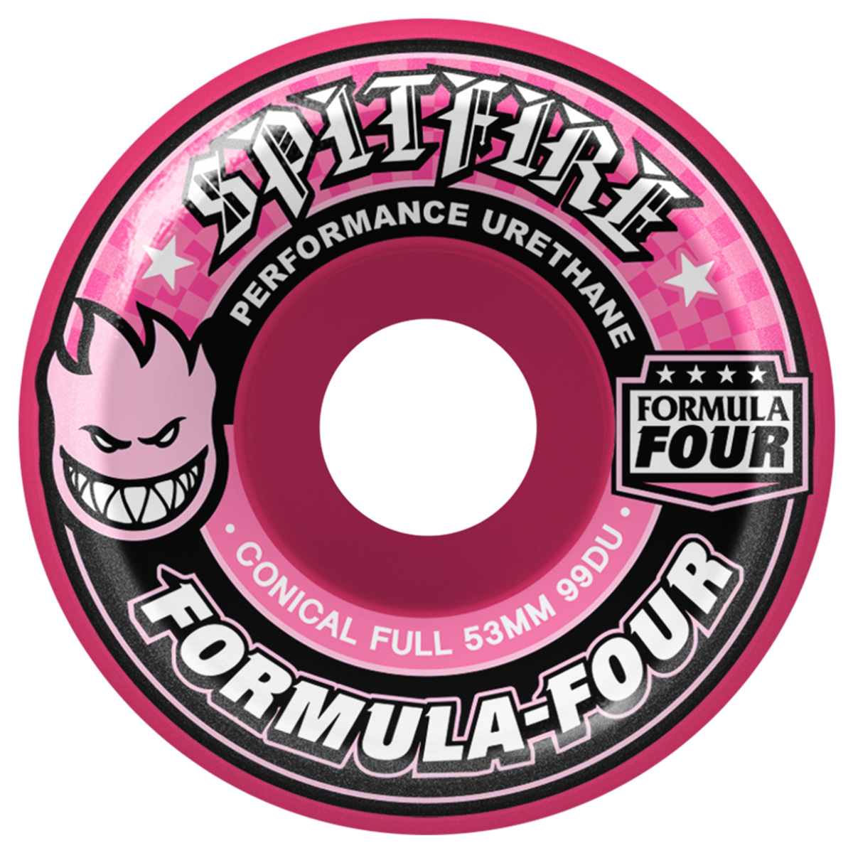 Spitfire Formula Four Conical Full Wheels Pink 99D 53mm Spitfire Formula Four Conical Full Wheels Pink 99D 53mm