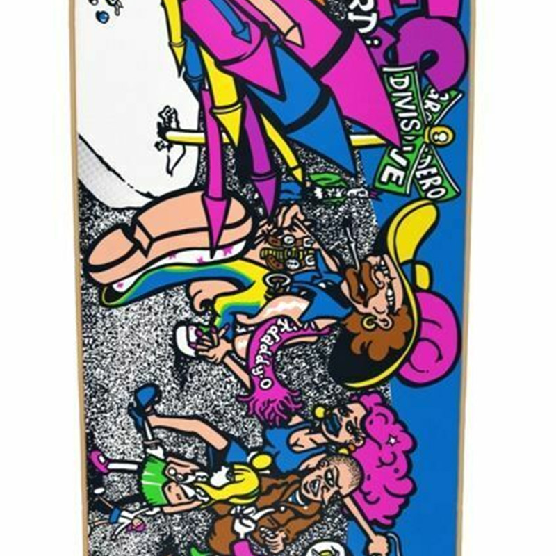 New Deal Adventures Of Justin Girard Heat Transfer Skateboard Deck Neon 9.72 New Deal Adventures Of Justin Girard Heat Transfer Skateboard Deck Neon 9.72