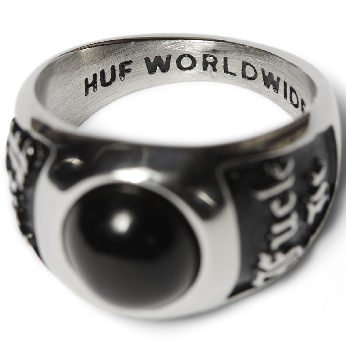 HUF Onyx Signet Ring Silver