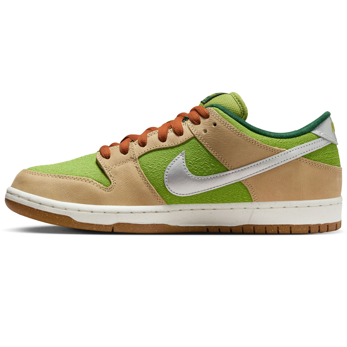Nike SB Dunk Low Pro WC Sesame/Metallic Silver/Pear/Fir Nike SB Dunk Low Pro WC Sesame/Metallic Silver/Pear/Fir