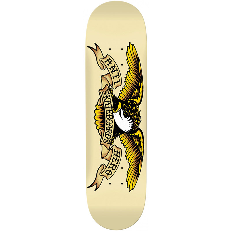 Anti Hero Classic Eagle Skateboard Deck Creme 8.62