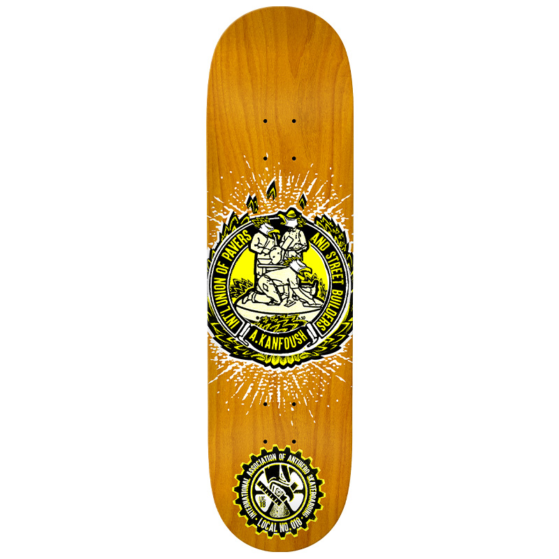 Anti Hero Kanfoush Local 18 Union Skateboard Deck Assorted Veneer 8.38 Anti Hero Kanfoush Local 18 Union Skateboard Deck Assorted Veneer 8.38