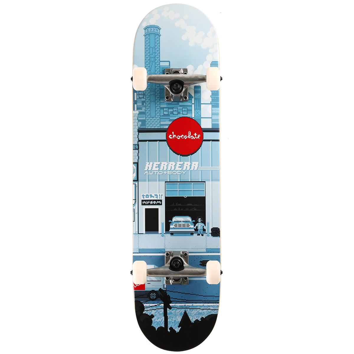 Chocolate Herrera Pixel City Complete Skateboard 7.5