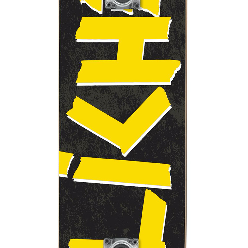 Cliché Scotch First Push Complete Skateboard Black/Yellow 7.875