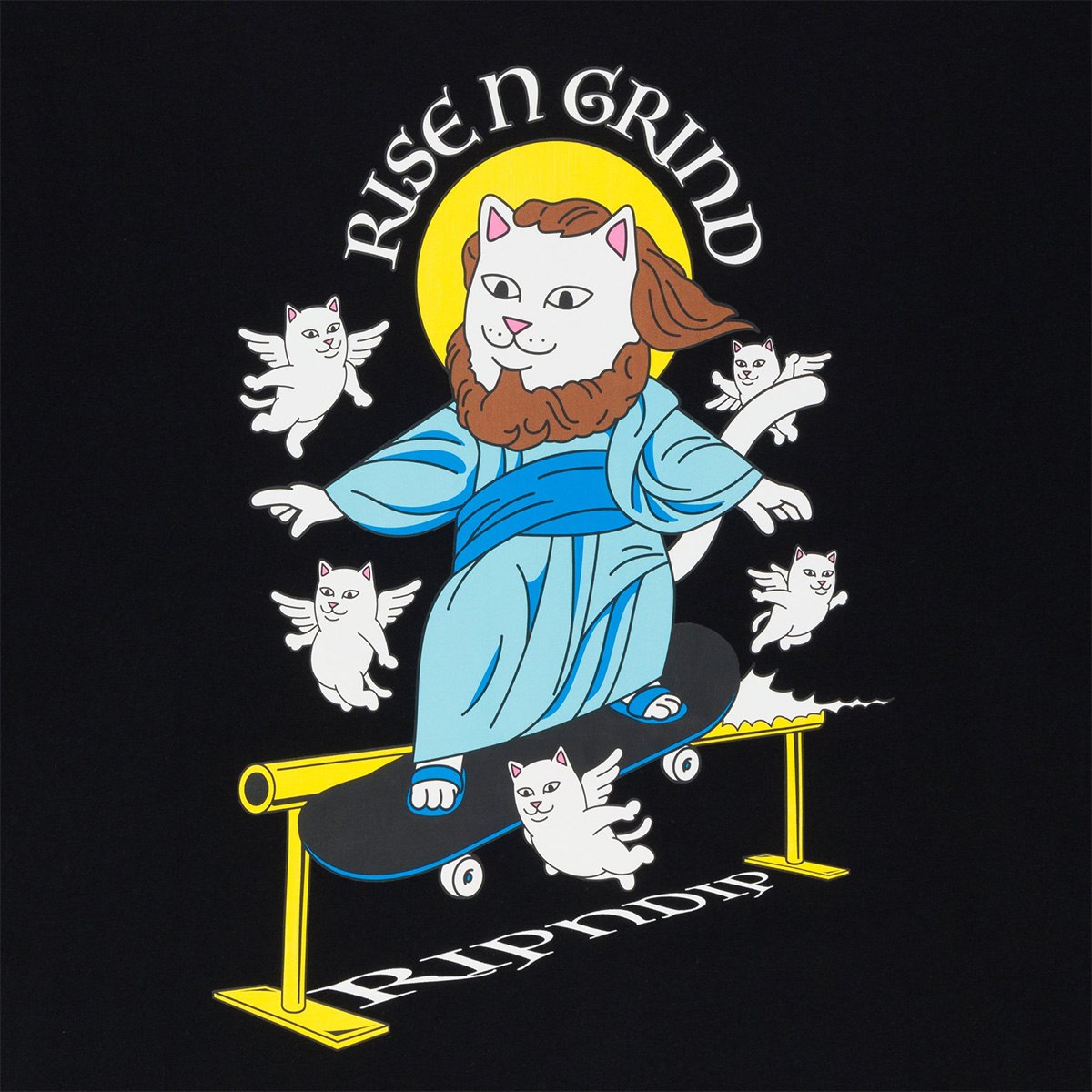 RIPNDIP Rise N Grind T-Shirt Black RIPNDIP Rise N Grind T-Shirt Black