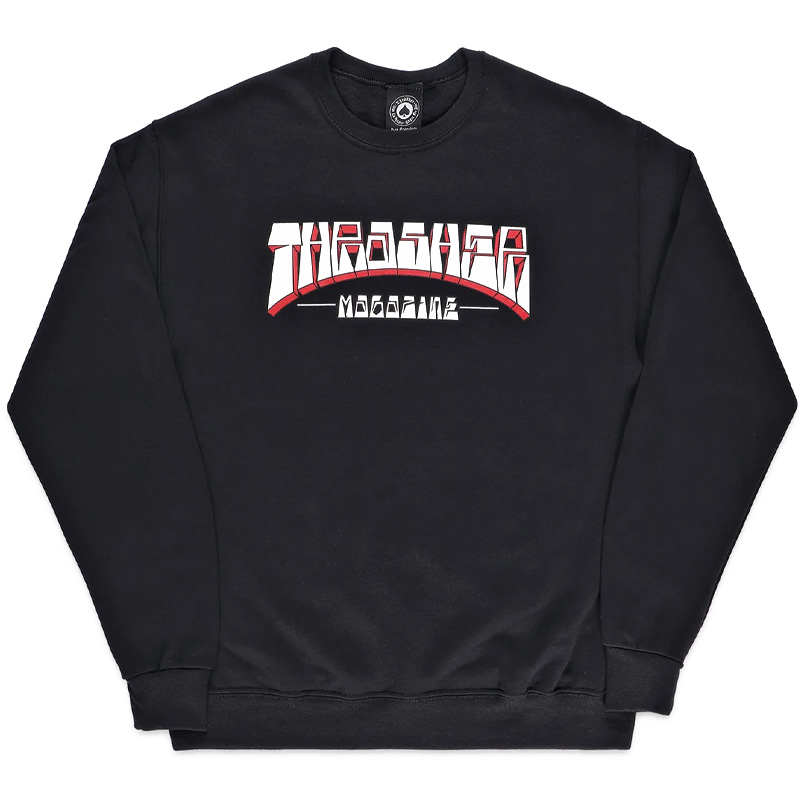 Thrasher Firme Logo Crewneck Sweater Black