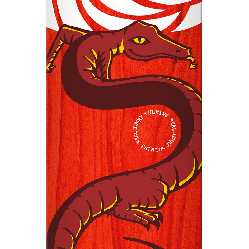 Real Jimmy Wilkins One Off Skateboard Deck Red 8.25