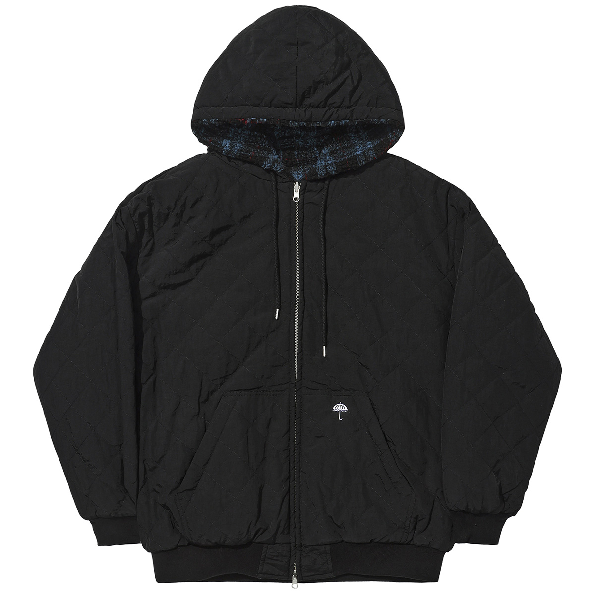 Helas Ocaro Reversible Checkered Full Zip Jacket Navy/Black