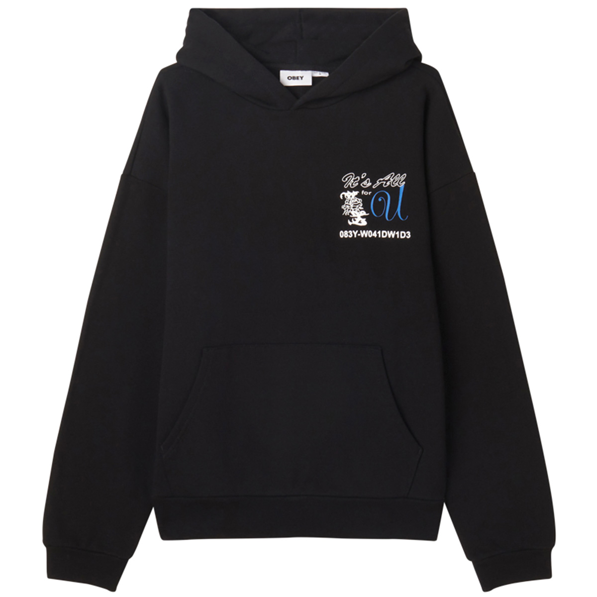 Obey For You II Extra Heavy Hooded Sweater Black Obey For You II Extra Heavy Hooded Sweater Black
