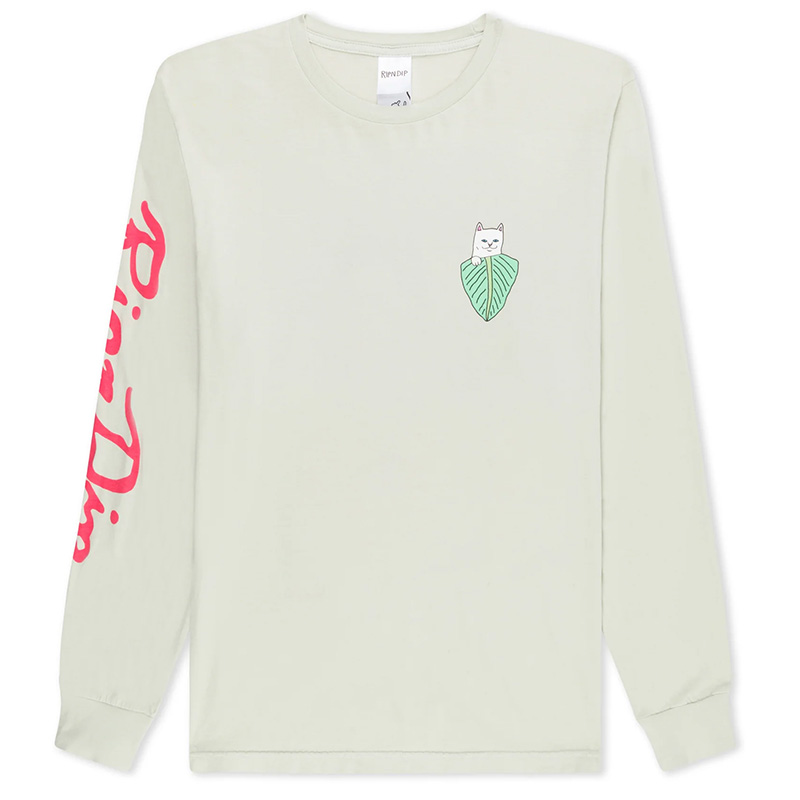 RIPNDIP Nermal Portrait Longsleeve T-Shirt Sage RIPNDIP Nermal Portrait Longsleeve T-Shirt Sage