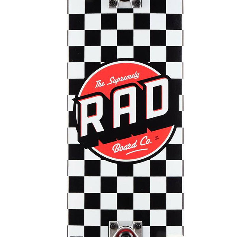 Rad Checkers 2 Dude Crew Comp. Skateboard Black/White 7.75
