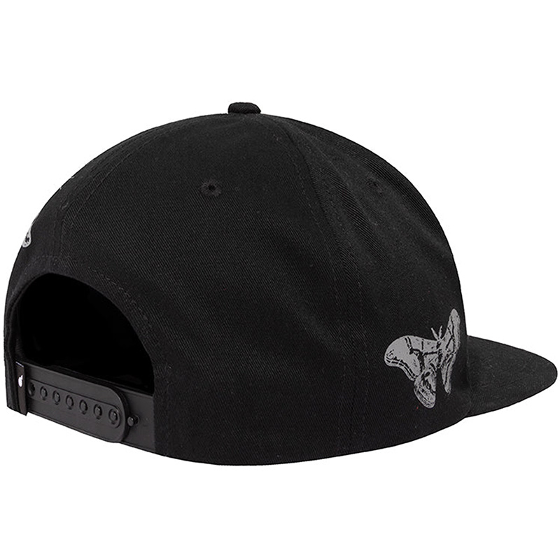 The Hundreds Moth Snapback Cap Black The Hundreds Moth Snapback Cap Black