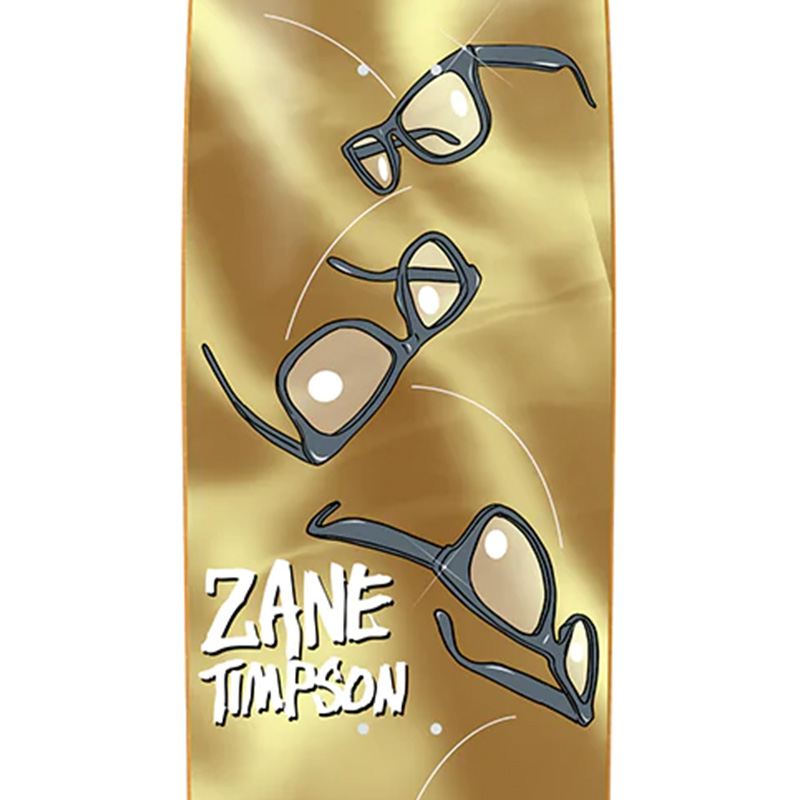 Heroin Zane Timpson Glasses Gold Skateboard Deck 9.0 Heroin Zane Timpson Glasses Gold Skateboard Deck 9.0