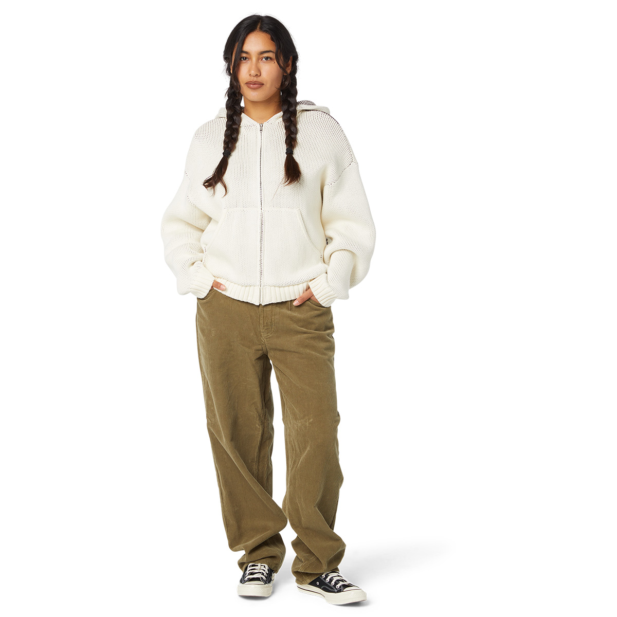 HUF Token Zip Hooded Sweater Bleach
