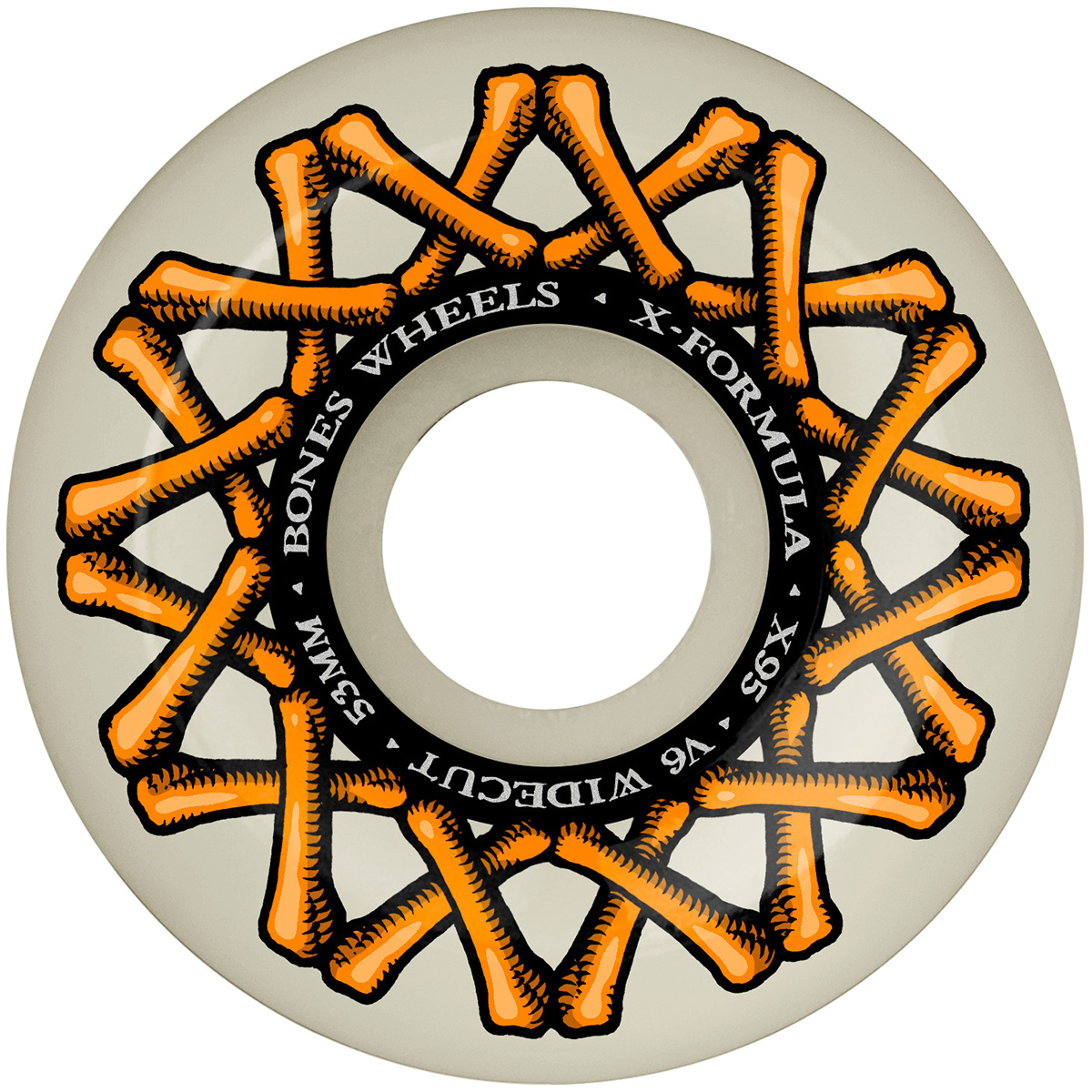 Bones X Formula V6 Widecut Wheels 95A 53mm Bones X Formula V6 Widecut Wheels 95A 53mm
