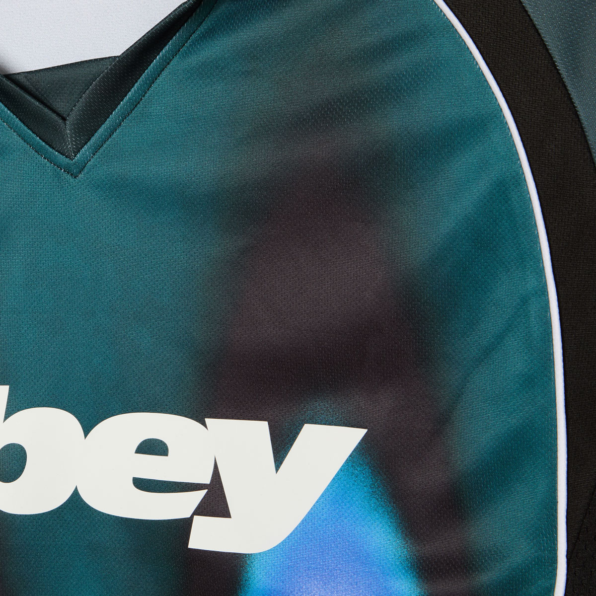 Obey Blurred Soccer Jersey Dark Teal