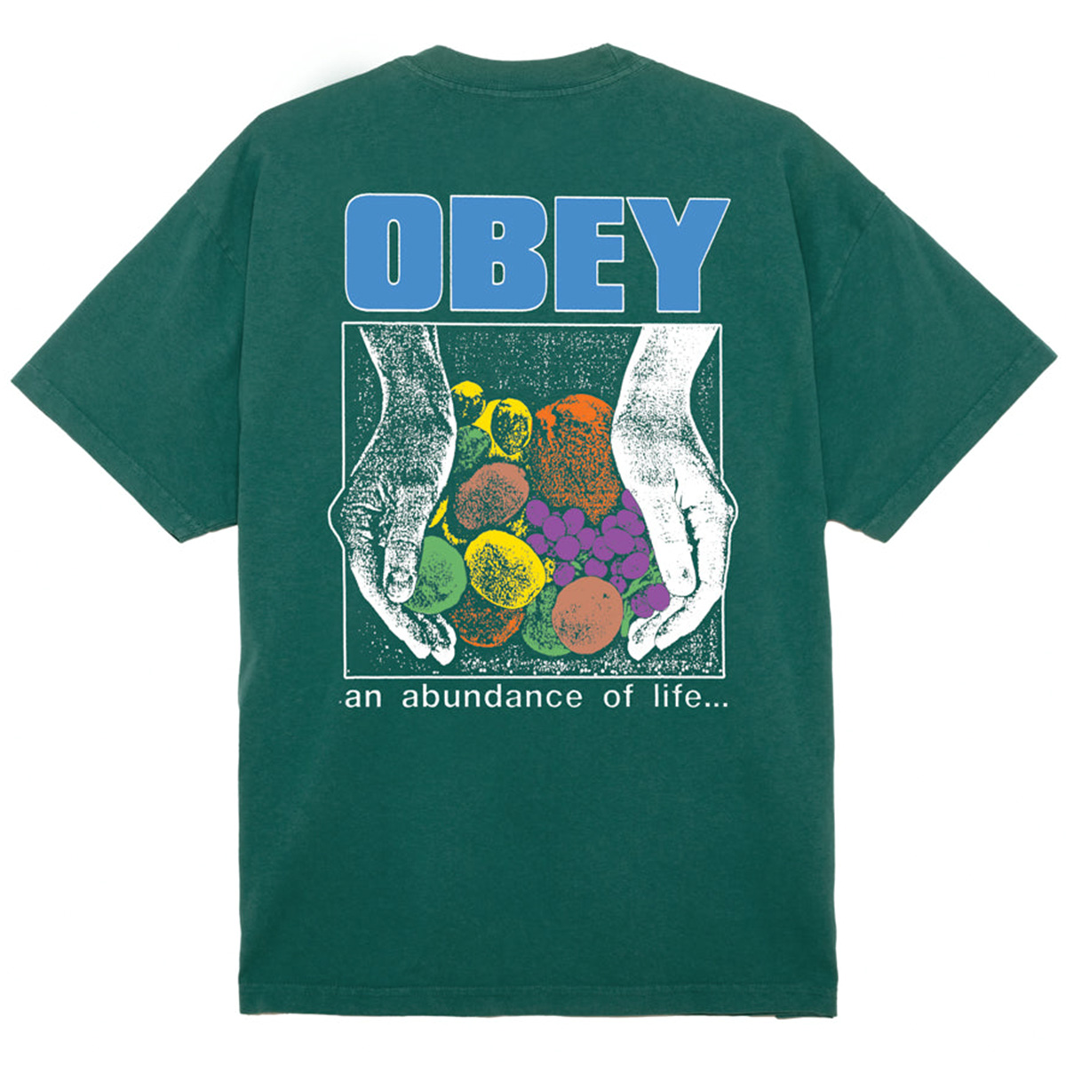 Obey An Abundance Of Life T-Shirt Adventure Green