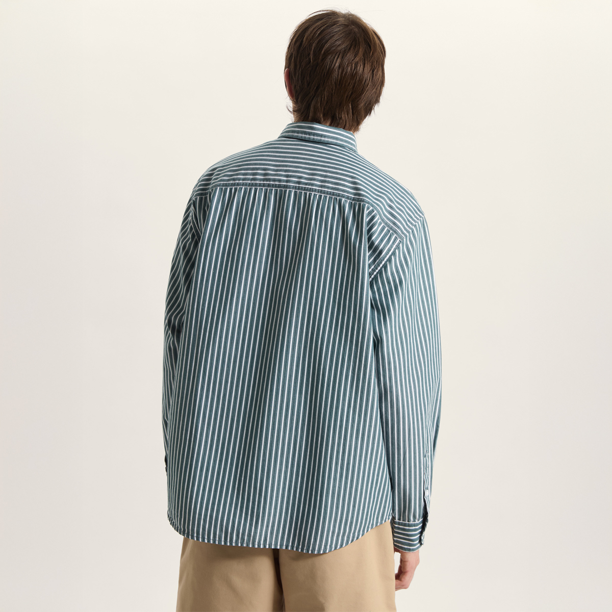 Vans Dobby Stripe Longsleeve Shirt Mystic Moss
