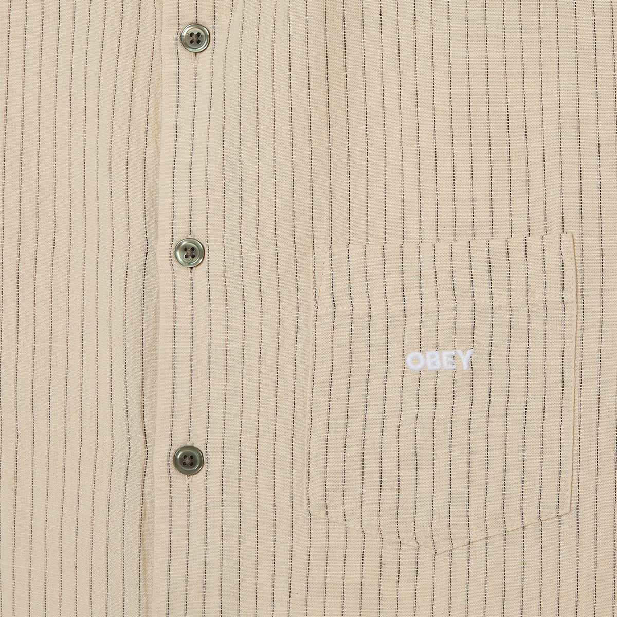 Obey Nelson Longsleeve Shirt Woven Silver Grey