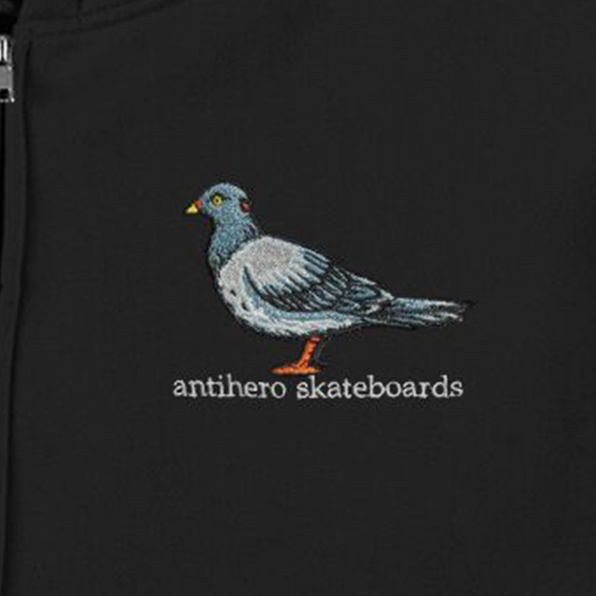 Anti Hero Lil Pigeon Emb Zip Hoodie Black/Multi Anti Hero Lil Pigeon Emb Zip Hoodie Black/Multi