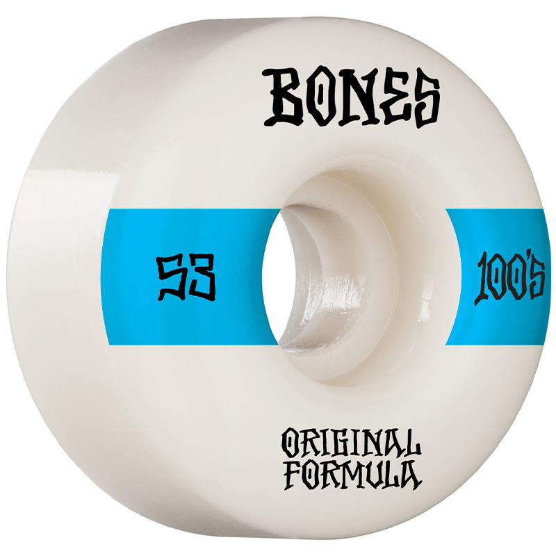Bones 100's 14 V4 Wide Wheels 100A White 53mm