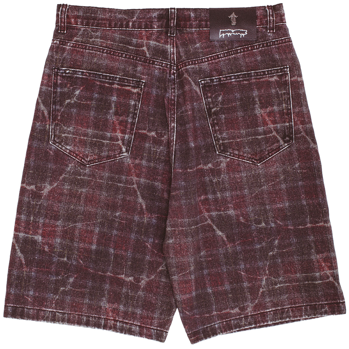Fucking Awesome Miller Plaid Denim Short Red Plaid