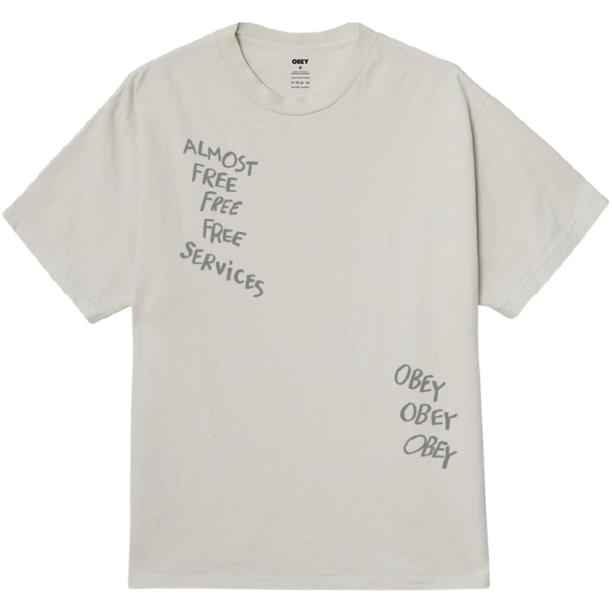 Obey Chaos And Dissent T-Shirt Chalk White
