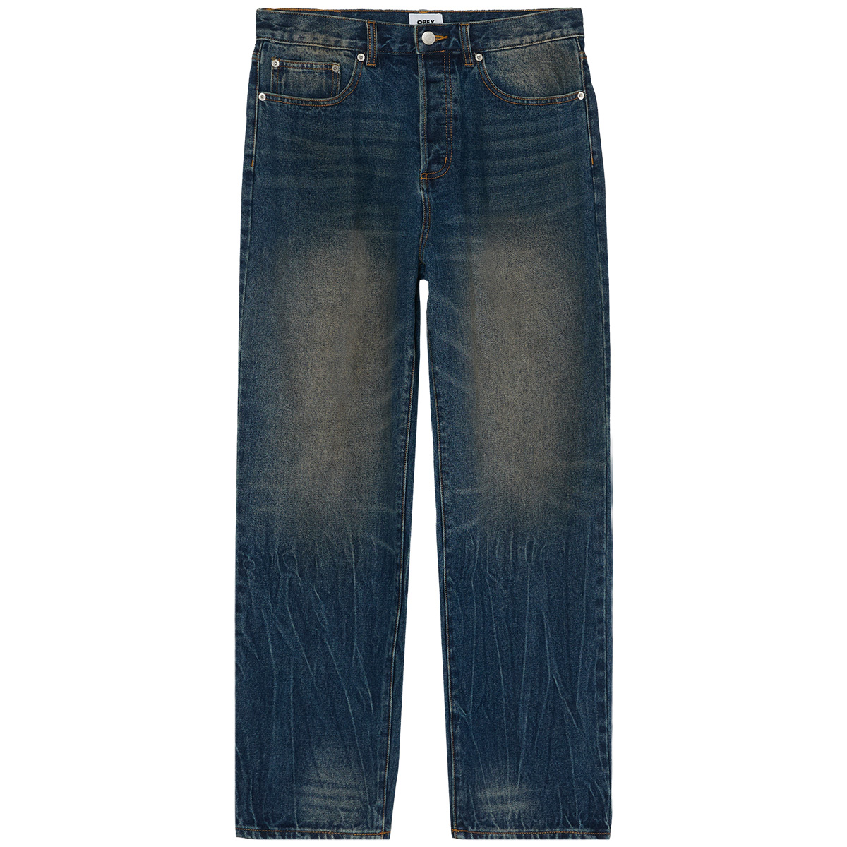 Obey Classic Baggy Denim Oil Stained Indigo
